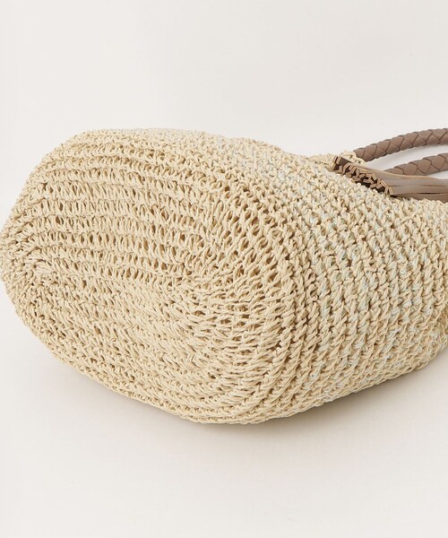 fredy emue（フレディエミュ）の「タッセル付きラメペーパーカゴバッグ（かごバッグ・レディース・ベージュ/ブラウン/グレイッシュベージュ・FREE）」の15枚目の写真