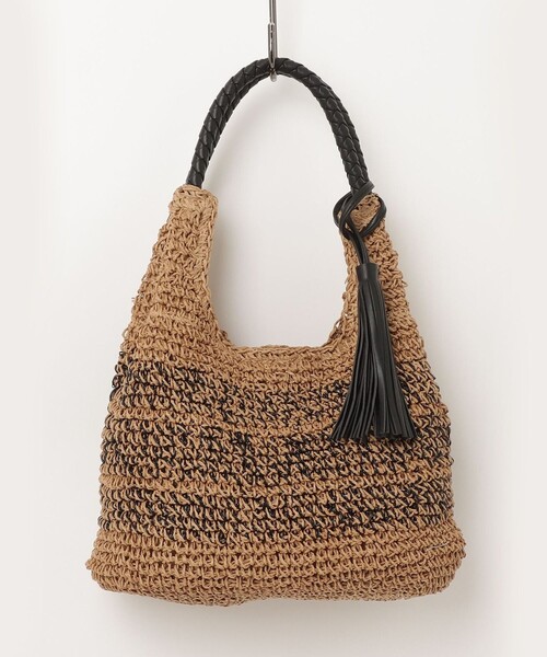 fredy emue（フレディエミュ）の「タッセル付きラメペーパーカゴバッグ（かごバッグ・レディース・ベージュ/ブラウン/グレイッシュベージュ・FREE）」の13枚目の写真