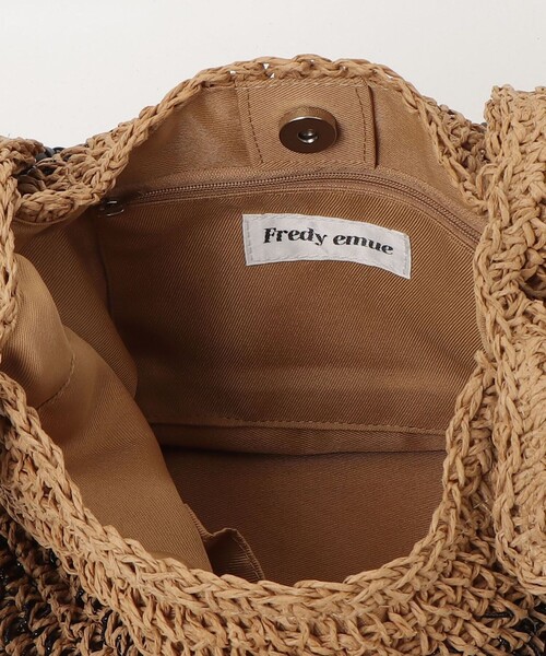 fredy emue（フレディエミュ）の「タッセル付きラメペーパーカゴバッグ（かごバッグ・レディース・ベージュ/ブラウン/グレイッシュベージュ・FREE）」の12枚目の写真