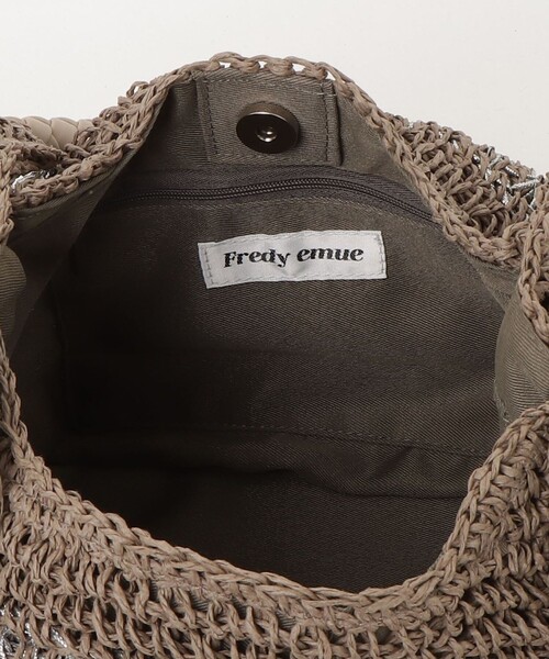 fredy emue（フレディエミュ）の「タッセル付きラメペーパーカゴバッグ（かごバッグ・レディース・ベージュ/ブラウン/グレイッシュベージュ・FREE）」の10枚目の写真