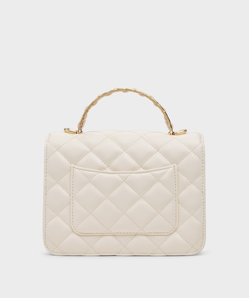 CHARLES&KEITH◆Cressida プッシュロック トップハンドルバッグ Cressida クレシダ キルトプッシュロックトップハンドルバッグ
