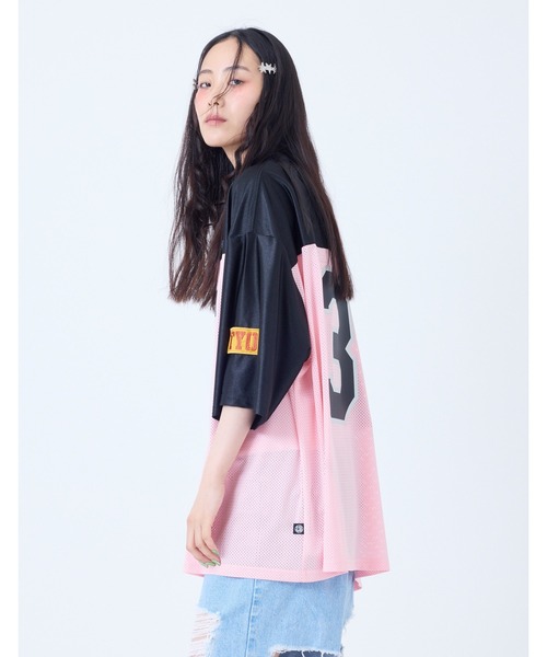 NO WAY（ノーウェイ）の「/little sunny bite/sporty mesh big tee（Tシャツ/カットソー・レディース・ブラック・MEDIUM）」の6枚目の写真