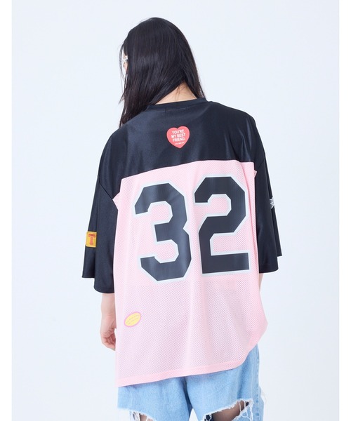 NO WAY（ノーウェイ）の「/little sunny bite/sporty mesh big tee（Tシャツ/カットソー・レディース・ブラック・MEDIUM）」の5枚目の写真