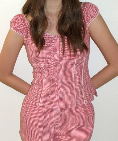 ブラウス シャツ 「CRANK」LACE SHIRRING BLOUSE レディース CRANK】LACE SHIRRING BLOUSE（シャツ/ブラウス）｜CRANK
