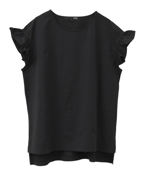 Sugar spoon(シュガースプーン)の「・SUGAR SPOON 【ラッシュガード】フリルTEE(Tシャツ/カットソー・レディース・チャコールグレー/カーキ/ブラック・FREE)」の2枚目の写真