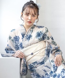 SOUBIEN（ソウビエン）の「“初心者でもプロの着姿”新二部式 セパレート浴衣3点セット（上衣・下衣・おはしょり布＋帯＋伊達締)【SOUBIEN】（浴衣）」