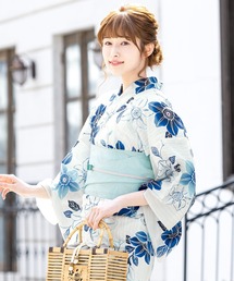 SOUBIEN（ソウビエン）の「“初心者でもプロの着姿”新二部式 セパレート浴衣3点セット（上衣・下衣・おはしょり布＋帯＋伊達締)【SOUBIEN】（浴衣）」
