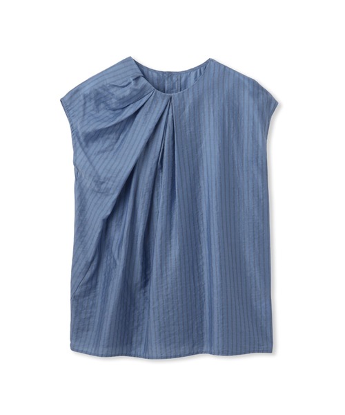 LAUTREAMONT（ロートレアモン）の「【WEB限定】シアードビーストライプタックブラウス ≪手洗い可能≫（シャツ/ブラウス・レディース・ホワイト系その他/ブルー系その他/ダークベージュ・9号）」の8枚目の写真