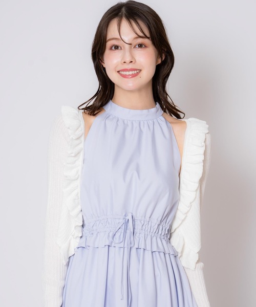 ノエラ Noela シアーフリルカーディガン （ネイビー） ノエラ Noela シアーフリルカーディガン （ネイビー
