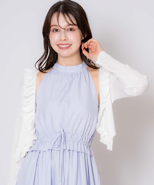 NOELA(ノエラ)の「シアーフリルカーディガン(カーディガン/ボレロ・レディース・ライトグリーン/ネイビー/オフホワイト・フリー)」の18枚目の写真