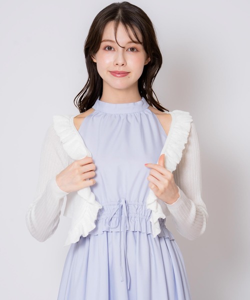 NOELA(ノエラ)の「シアーフリルカーディガン(カーディガン/ボレロ・レディース・ライトグリーン/ネイビー/オフホワイト・フリー)」の17枚目の写真
