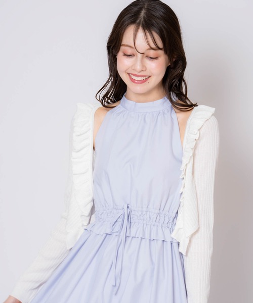 NOELA(ノエラ)の「シアーフリルカーディガン(カーディガン/ボレロ・レディース・ライトグリーン/ネイビー/オフホワイト・フリー)」の16枚目の写真