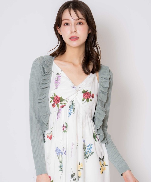 NOELA(ノエラ)の「シアーフリルカーディガン(カーディガン/ボレロ・レディース・ライトグリーン/ネイビー/オフホワイト・フリー)」の10枚目の写真