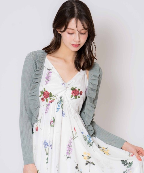 NOELA(ノエラ)の「シアーフリルカーディガン(カーディガン/ボレロ・レディース・ライトグリーン/ネイビー/オフホワイト・フリー)」の9枚目の写真