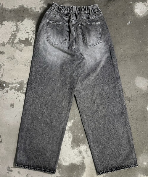 A'gem（エージェム）の「A'GEM/9 × .kom 『A'gem/エージェム』 加工ワイドデニムパンツ/（デニムパンツ・メンズ・グレー・M）」の2枚目の写真