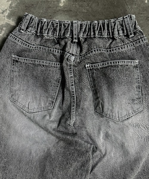A'gem（エージェム）の「A'GEM/9 × .kom 『A'gem/エージェム』 加工ワイドデニムパンツ/（デニムパンツ・メンズ・グレー・M）」の4枚目の写真