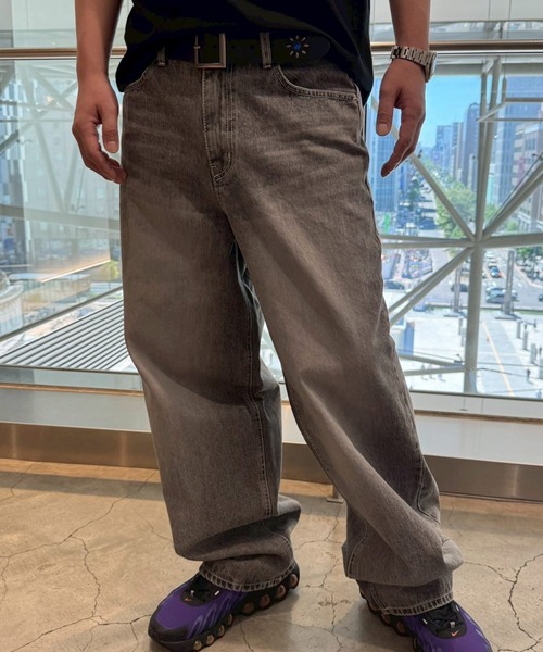 A'gem（エージェム）の「A'GEM/9 × .kom 『A'gem/エージェム』 加工ワイドデニムパンツ/（デニムパンツ・メンズ・グレー・M）」の9枚目の写真