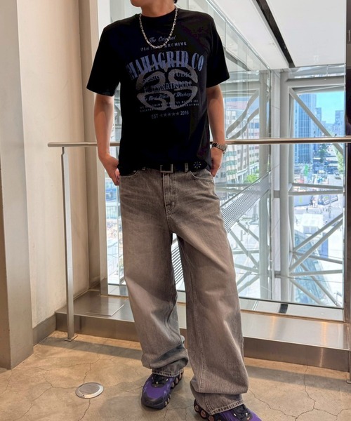 A'gem（エージェム）の「A'GEM/9 × .kom 『A'gem/エージェム』 加工ワイドデニムパンツ/（デニムパンツ・メンズ・グレー・M）」の8枚目の写真