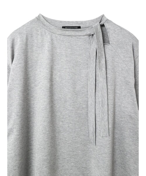 セール】mizuiro ind リボンカラーTシャツ（Tシャツ/カットソー