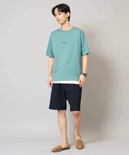 a.v.v（アーヴェヴェ）の「【イージーケア/吸水速乾/毛玉になりにくい】シアサッカーワンタックハーフパンツ（その他パンツ・メンズ・チャコールグレー/ネイビー・46/48/50）」の14枚目の写真