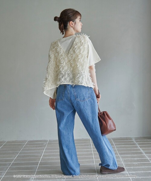 coen（コーエン）の「サイドライン タックワイドデニムパンツ（デニムパンツ・レディース・コバルトブルー/ダークグレー・L/M/S）」の22枚目の写真