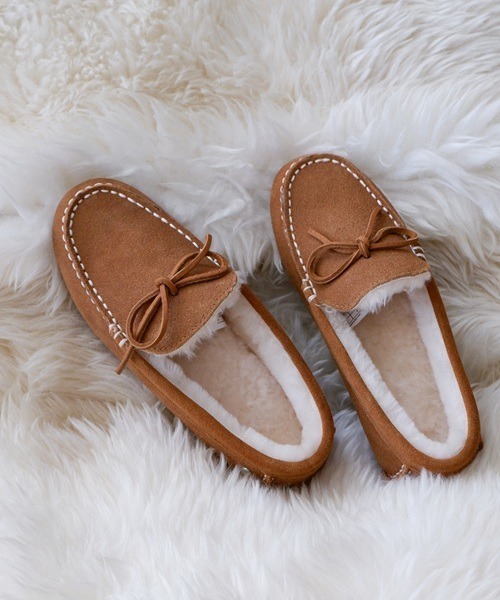 EMU Australia（エミューオーストラリア）の「Sandrine（モカシン/デッキシューズ・レディース・ベージュ/ブラック・5/6/7/8/9）」の6枚目の写真