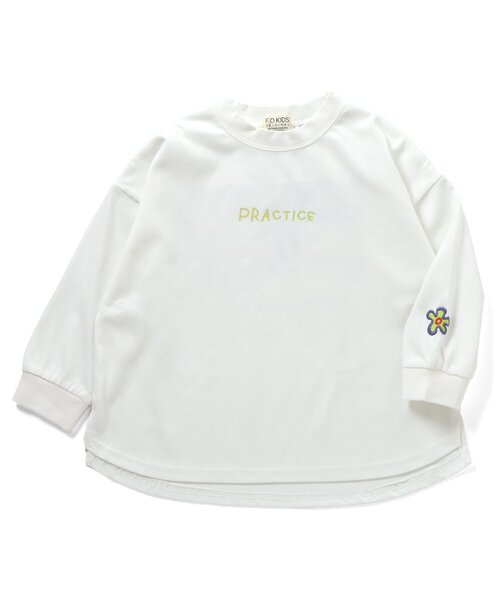 F.O.KIDS(エフオーキッズ)の「【ジュニア対応】ルーズシルエットバックフォトL/S Tee(Tシャツ/カットソー・キッズ・ライム/パープル/オフホワイト・80/90/100/110/120/130/140/150/160)」の4枚目の写真