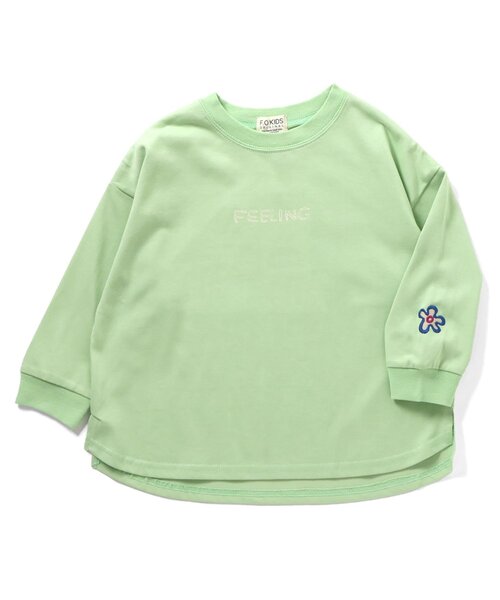 F.O.KIDS(エフオーキッズ)の「【ジュニア対応】ルーズシルエットバックフォトL/S Tee(Tシャツ/カットソー・キッズ・ライム/パープル/オフホワイト・80/90/100/110/120/130/140/150/160)」の10枚目の写真