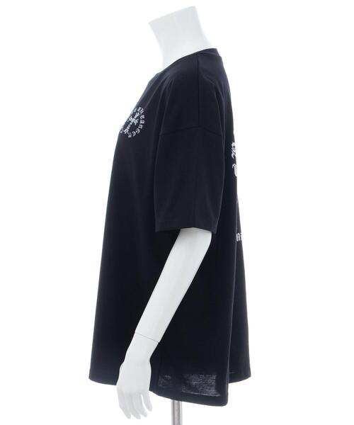 INGNI（イング）の「バックラインストーンクロスロゴチュニックTシャツ（Tシャツ/カットソー・レディース・ブラック/グレー/オフホワイト・M）」の11枚目の写真