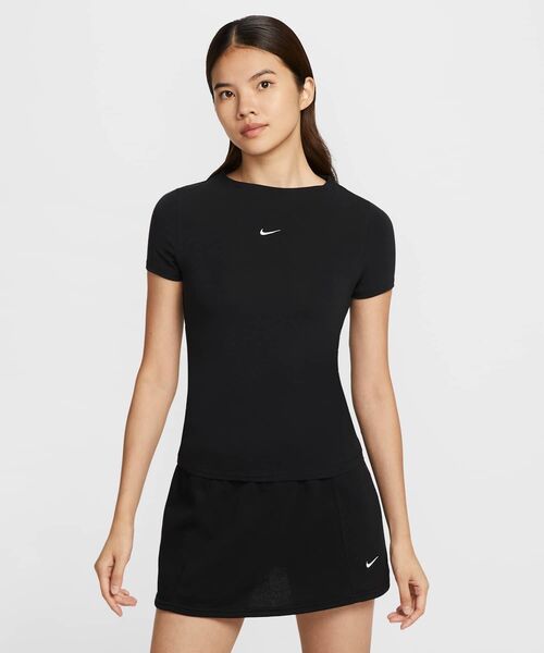 ナイキ NIKE レディース タイト 半袖 モックネック トップス スポーツウェア チルニット HV2402 （ホワイト） ナイキ NIKE レディース タイト 半袖 モックネック トップス