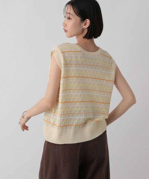 LOWRYS FARM(ローリーズファーム)の「ボーダーメローニットノースリーブ 574819(Tシャツ/カットソー・レディース・ブラック/ブラウン/アイボリー・FREE)」の8枚目の写真