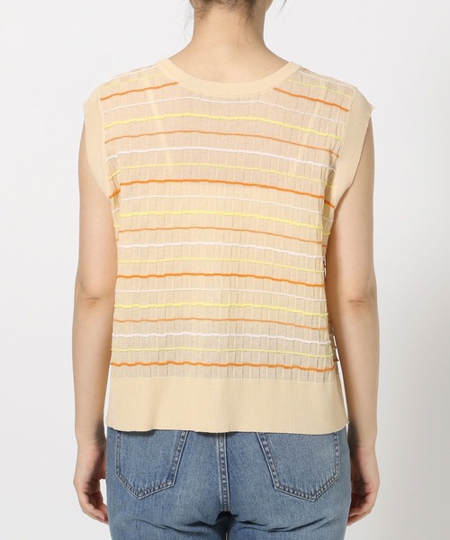 LOWRYS FARM(ローリーズファーム)の「ボーダーメローニットノースリーブ 574819(Tシャツ/カットソー・レディース・ブラック/ブラウン/アイボリー・FREE)」の11枚目の写真