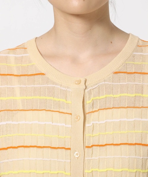 LOWRYS FARM(ローリーズファーム)の「ボーダーメローニットノースリーブ 574819(Tシャツ/カットソー・レディース・ブラック/ブラウン/アイボリー・FREE)」の12枚目の写真