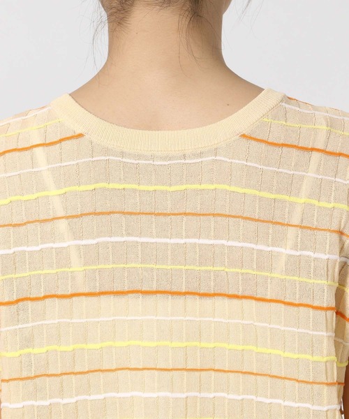 LOWRYS FARM(ローリーズファーム)の「ボーダーメローニットノースリーブ 574819(Tシャツ/カットソー・レディース・ブラック/ブラウン/アイボリー・FREE)」の15枚目の写真