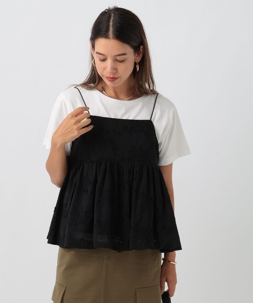 BAYFLOW（ベイフロー）の「刺繍キャミビスチェ（キャミソール・レディース・ブラック/オフホワイト/イエロー・FREE）」の11枚目の写真