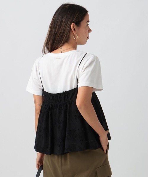 BAYFLOW（ベイフロー）の「刺繍キャミビスチェ（キャミソール・レディース・ブラック/オフホワイト/イエロー・FREE）」の12枚目の写真