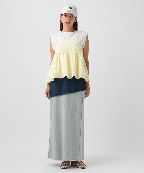 BAYFLOW（ベイフロー）の「刺繍キャミビスチェ（キャミソール・レディース・ブラック/オフホワイト/イエロー・FREE）」の13枚目の写真