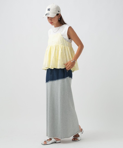 BAYFLOW（ベイフロー）の「刺繍キャミビスチェ（キャミソール・レディース・ブラック/オフホワイト/イエロー・FREE）」の14枚目の写真