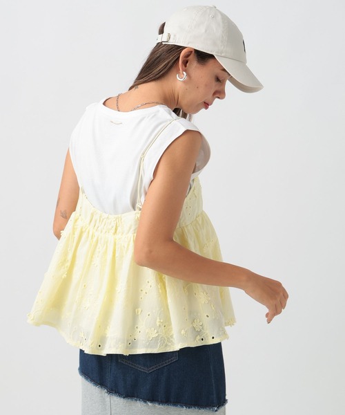 BAYFLOW（ベイフロー）の「刺繍キャミビスチェ（キャミソール・レディース・ブラック/オフホワイト/イエロー・FREE）」の16枚目の写真