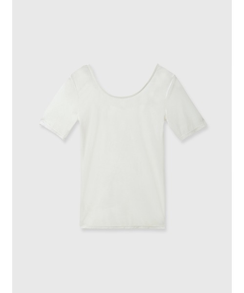 EIMY ISTOIRE（エイミーイストワール）の「コンパクトベロアトップス（Tシャツ/カットソー・レディース・ボルドー/アイボリー/グレー・F）」の13枚目の写真