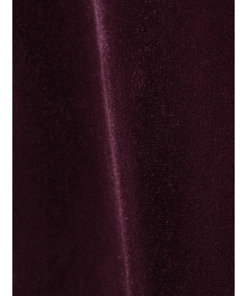 EIMY ISTOIRE（エイミーイストワール）の「コンパクトベロアトップス（Tシャツ/カットソー・レディース・ボルドー/アイボリー/グレー・F）」の21枚目の写真