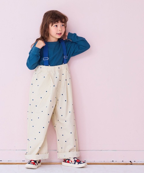 MARKEY'S（マーキーズ）の「ツイル総柄エヴォルブサロペット（サロペット/オーバーオール・キッズ・ブラウン系その他/ブラック系その他/ホワイト系その他/ライトグリーン・90/100/110/120/130/140/150）」の12枚目の写真