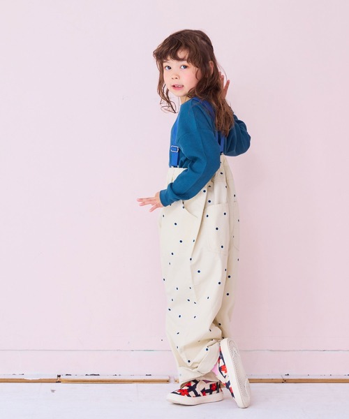 MARKEY'S（マーキーズ）の「ツイル総柄エヴォルブサロペット（サロペット/オーバーオール・キッズ・ブラウン系その他/ブラック系その他/ホワイト系その他/ライトグリーン・90/100/110/120/130/140/150）」の13枚目の写真