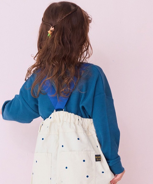 MARKEY'S（マーキーズ）の「ツイル総柄エヴォルブサロペット（サロペット/オーバーオール・キッズ・ブラウン系その他/ブラック系その他/ホワイト系その他/ライトグリーン・90/100/110/120/130/140/150）」の10枚目の写真