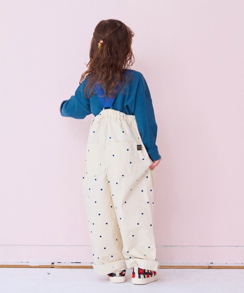 MARKEY'S（マーキーズ）の「ツイル総柄エヴォルブサロペット（サロペット/オーバーオール・キッズ・ブラウン系その他/ブラック系その他/ホワイト系その他/ライトグリーン・90/100/110/120/130/140/150）」の15枚目の写真