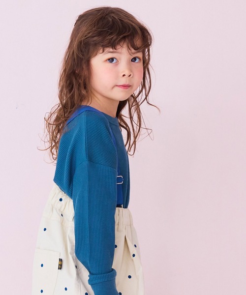 MARKEY'S（マーキーズ）の「ツイル総柄エヴォルブサロペット（サロペット/オーバーオール・キッズ・ブラウン系その他/ブラック系その他/ホワイト系その他/ライトグリーン・90/100/110/120/130/140/150）」の9枚目の写真