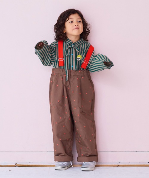 MARKEY'S（マーキーズ）の「ツイル総柄エヴォルブサロペット（サロペット/オーバーオール・キッズ・ブラウン系その他/ブラック系その他/ホワイト系その他/ライトグリーン・90/100/110/120/130/140/150）」の22枚目の写真