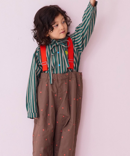 MARKEY'S（マーキーズ）の「ツイル総柄エヴォルブサロペット（サロペット/オーバーオール・キッズ・ブラウン系その他/ブラック系その他/ホワイト系その他/ライトグリーン・90/100/110/120/130/140/150）」の21枚目の写真