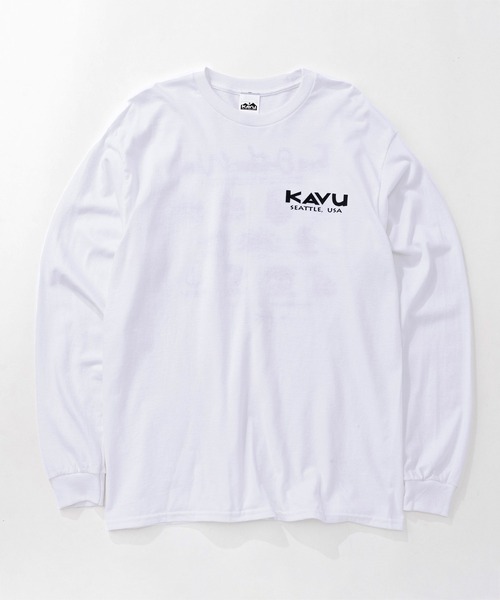 KAVU（カブー）の「KAVU/カブー 25 Event LS Tee/イベントティー（Tシャツ/カットソー・メンズ・ネイビー/サンドベージュ/ホワイト/アッシュグレー・MEDIUM/LARGE/X-LARGE）」の5枚目の写真