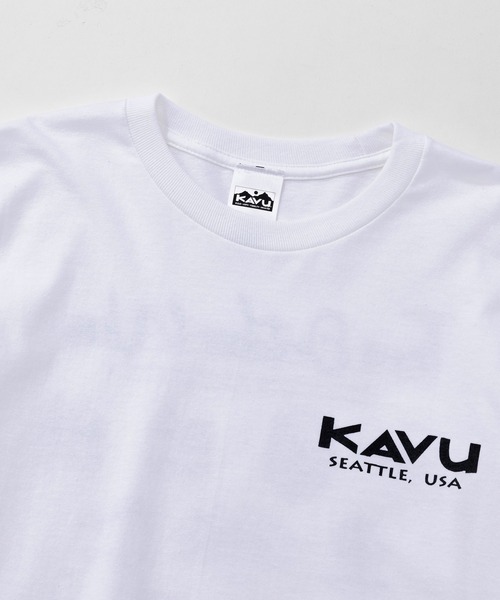 KAVU（カブー）の「KAVU/カブー 25 Event LS Tee/イベントティー（Tシャツ/カットソー・メンズ・ネイビー/サンドベージュ/ホワイト/アッシュグレー・MEDIUM/LARGE/X-LARGE）」の6枚目の写真